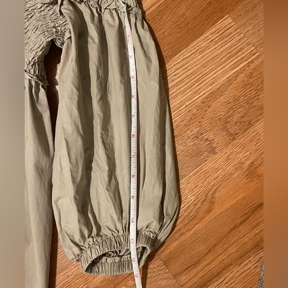 N by Nancy Smocked Off the Shoulder Puff Sleeve Babydoll Dress/Top Sz Large - Picture 9 of 14